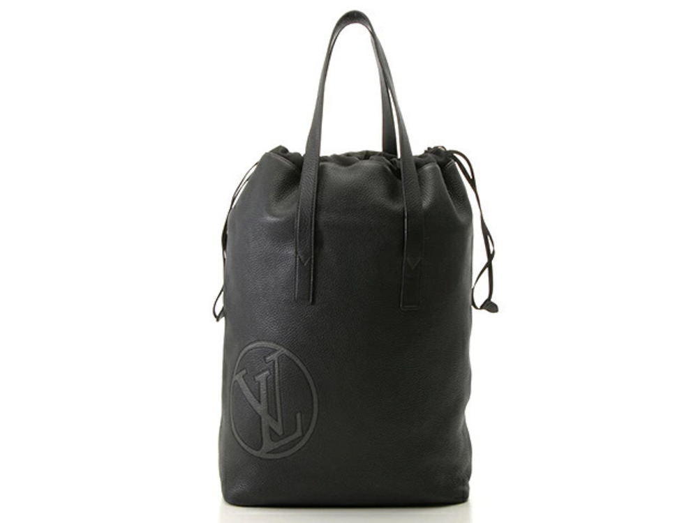 LOUIS VUITTON Tote Bag Cabas Taurillon Leather Noir Black
